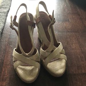 Banana republic espadrilles gold